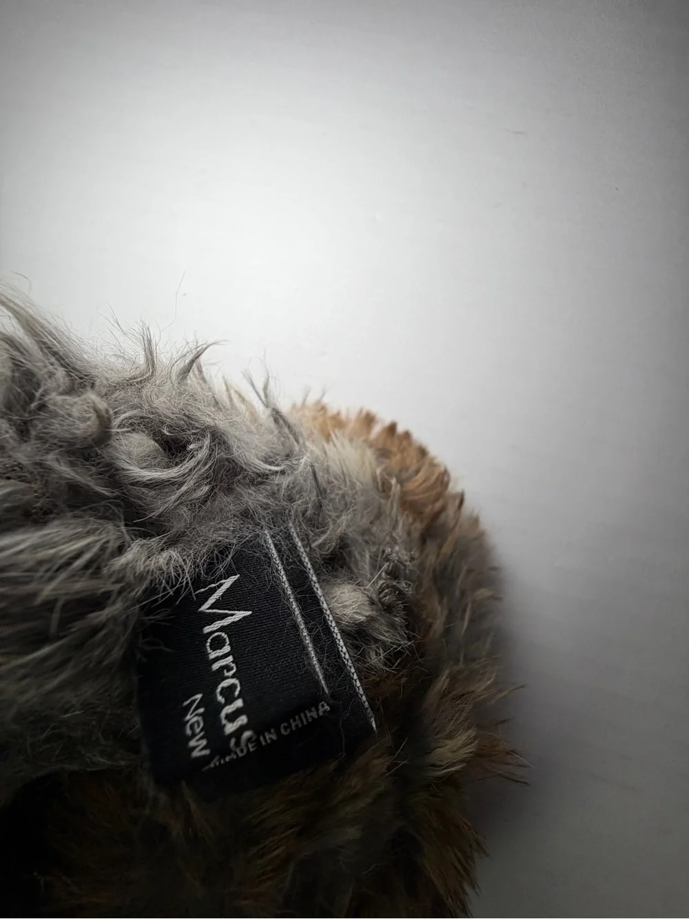 Marcus Adler rabbit Fur Ear Warmer Headband - Gray and Brown